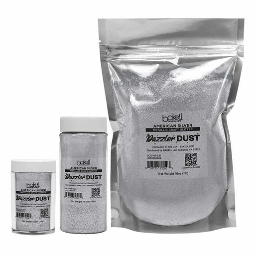 American Silver Ultrafine Metallic Craft Glitter Dazzler Dust | Premium Polyester Non-Toxic | Bakell-B2C_Dazzler Dust-bakell