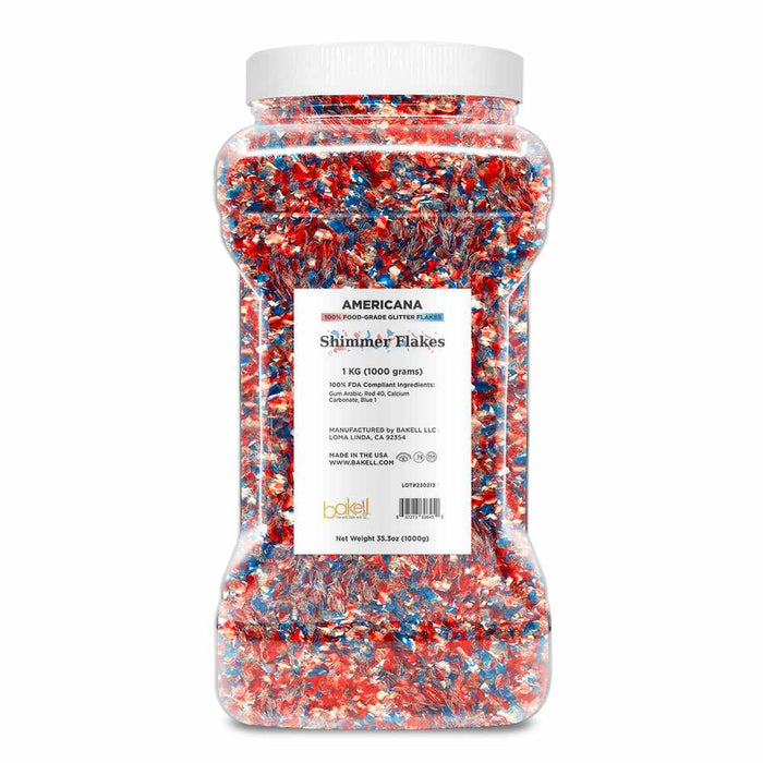 a kilogram bulk jar of edible flakes in red white and blue near me