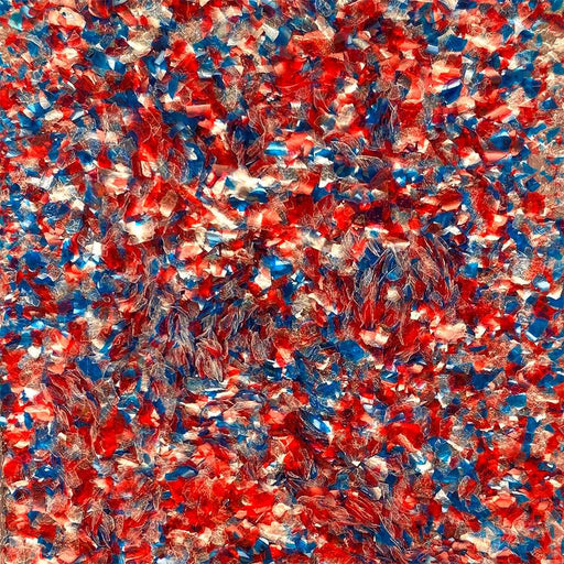 red white and blue shimmer flakes close up view near me