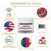 americana shimmer flakes jar food label info