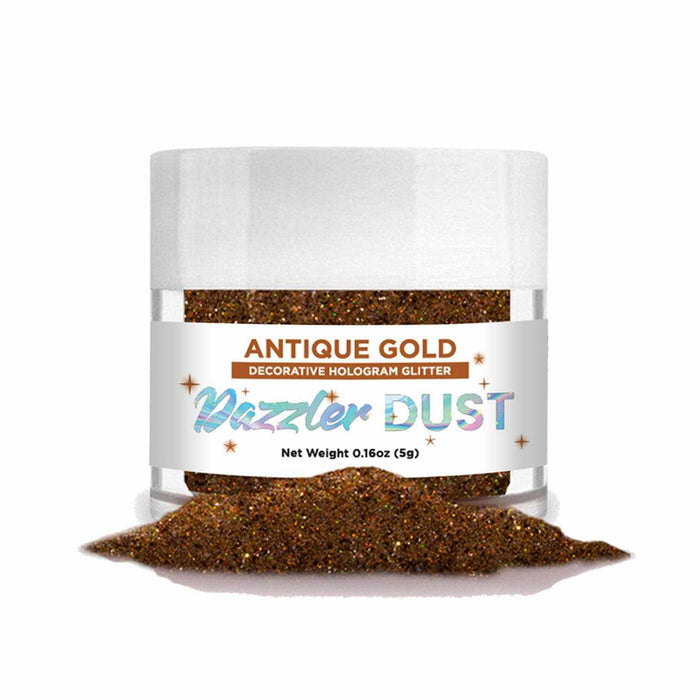 Antique Gold Edible Dazzler Dust | Gold Decorating Glitter | Bakell