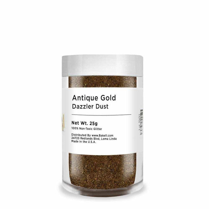 Antique Gold Edible Dazzler Dust | Gold Decorating Glitter | Bakell
