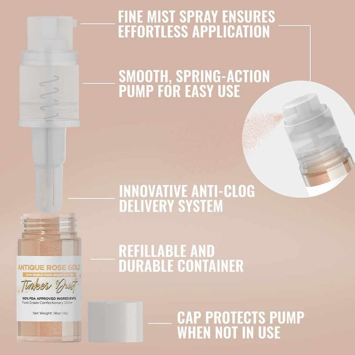 Antique Rose Gold | 4g Spray Pump Tinker Dust-B2C_Tinker Dust_Mini Pump-bakell