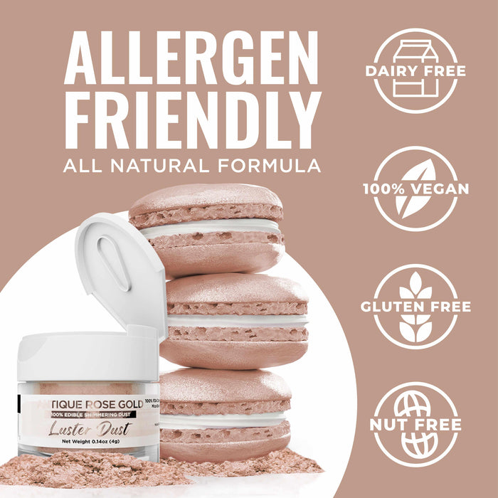 Antique Rose Gold Luster Dust Bulk Size-Bulk_Luster Dust-bakell