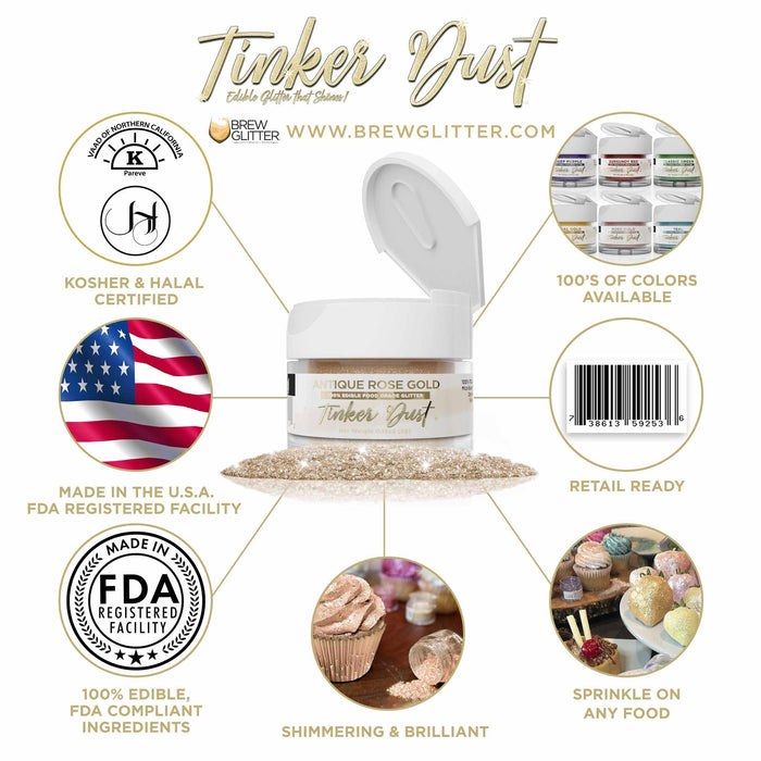 Antique Rose Gold Tinker Dust® Glitter | Wholesale-Wholesale_Case_Tinker Dust-bakell