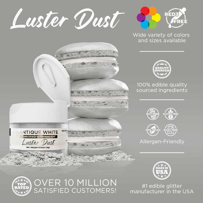Antique White Luster Dust Bulk Size-Bulk_Luster Dust-bakell