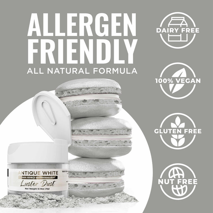 Antique White Luster Dust Bulk Size-Bulk_Luster Dust-bakell