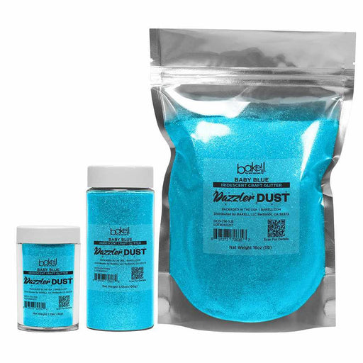 Baby Blue Ultrafine Iridescent Craft Glitter Dazzler Dust | Premium Polyester Non-Toxic | Bakell-B2C_Dazzler Dust-bakell