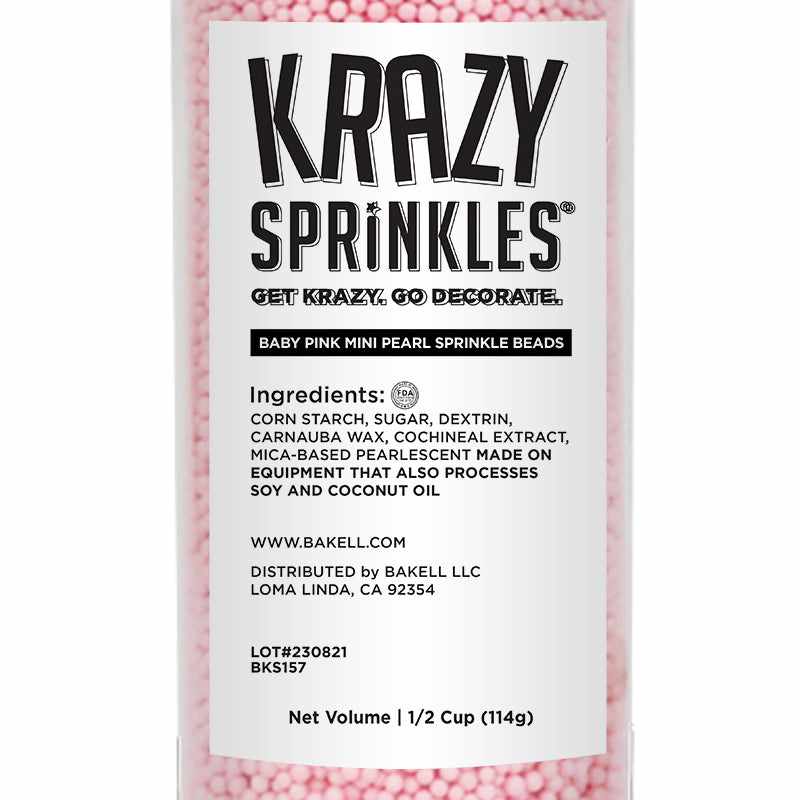 Baby Pink Mini Pearl Beads by Krazy Sprinkles® | Bakell