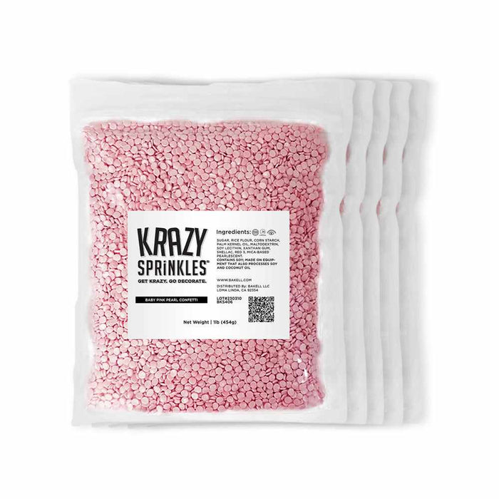 Baby Pink Confetti Sprinkles | Krazy Sprinkles Bakell