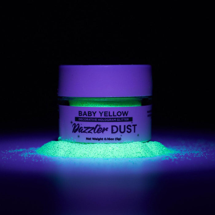 Yellow Glow In the Dark Dazzler Glitter Dust | Bakell® - Bakell.com
