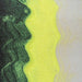 Baby yellow ultrafine UV reactive iridescent craft glitter in a wavy pattern with green and white.
