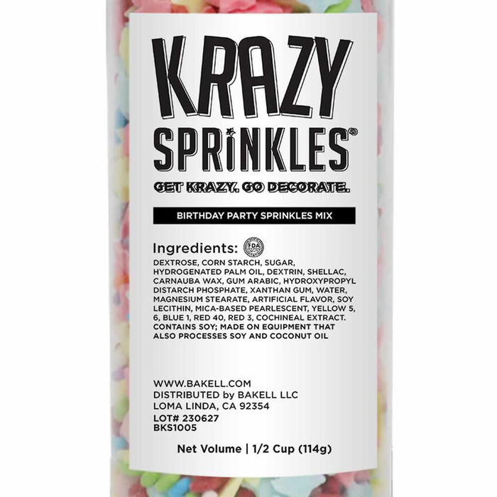 Birthday Party Sprinkles Mix by Krazy Sprinkles®|Wholesale Sprinkles