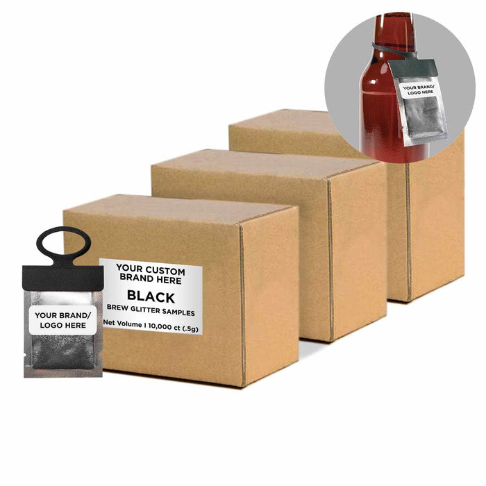 Buy Private Label Black Necker Hang Tag of Brew Glitter | Bakell