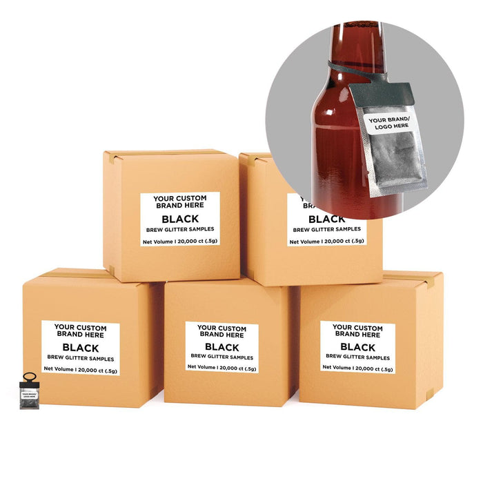 Buy Private Label Black Necker Hang Tag of Brew Glitter | Bakell