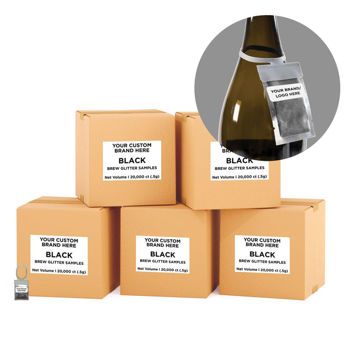 Buy Private Label Black Necker Hang Tag of Brew Glitter | Bakell