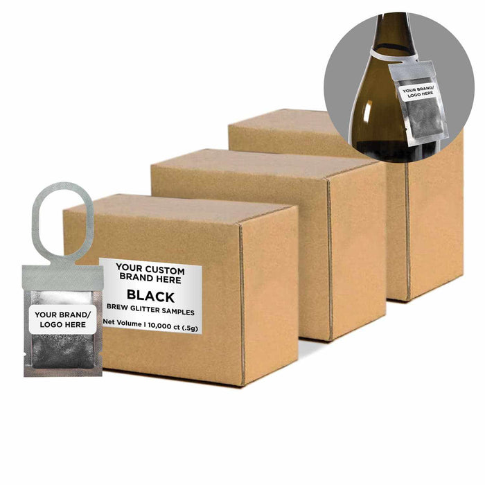 Buy Private Label Black Necker Hang Tag of Brew Glitter | Bakell