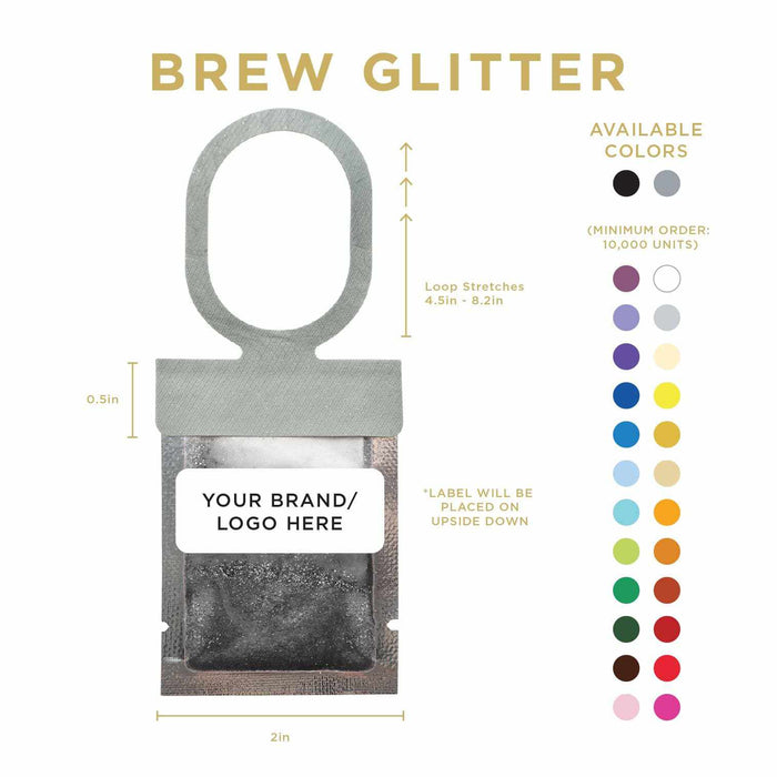 Buy Private Label Black Necker Hang Tag of Brew Glitter | Bakell