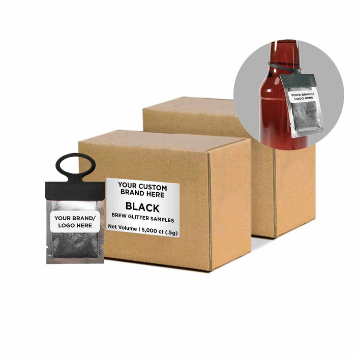 Buy Private Label Black Necker Hang Tag of Brew Glitter | Bakell