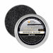 Black cocktail rimming sugar in a 4oz silver tin with a branded label for decorating glass rims.