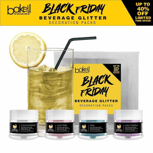 Black Friday 4 PC Brew Glitter Set B | Pink & Teal | Bakell