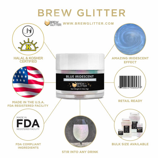 Black Friday 5 PC Iridescent Brew Glitter Set | Blue, Pink & Gold