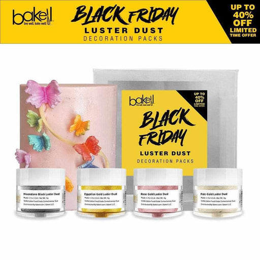 4 PC Black Friday Luster Dust Set A | Pink & Gold | Bakell