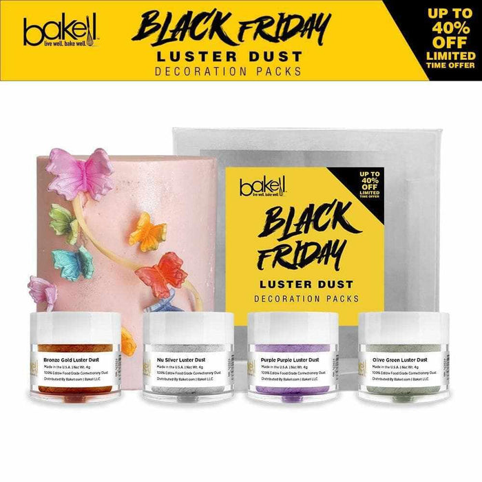 Black Friday 4 PC Luster Dust Set B | Bronze & Silver | Bakell