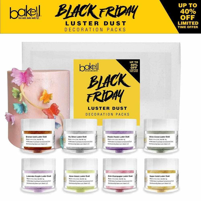 Black Friday 8 PC Luster Dust Set B | Neon Green & More | Bakell