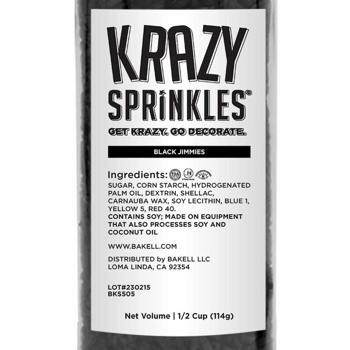 Black Jimmies Sprinkles | Krazy Sprinkles | Bakell