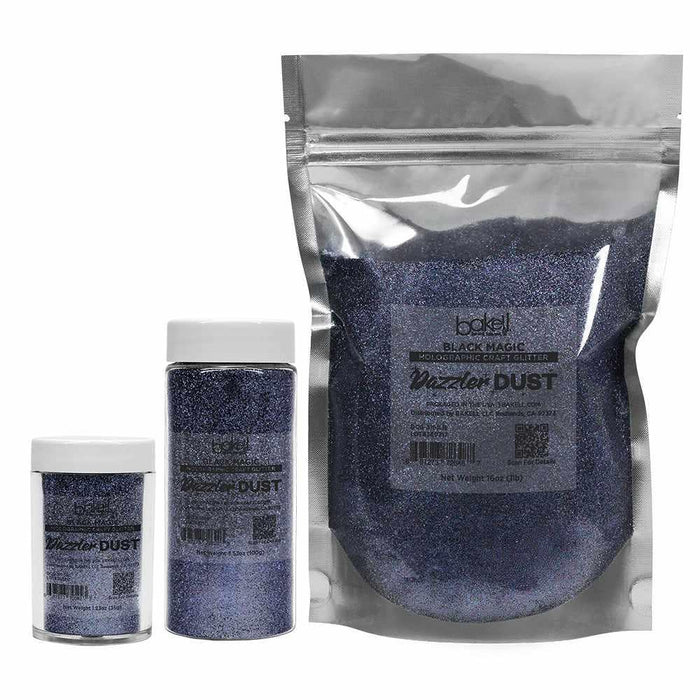 Black Magic Ultrafine Holographic Craft Glitter Dazzler Dust | Premium Polyester Non-Toxic | Bakell-B2C_Dazzler Dust-bakell