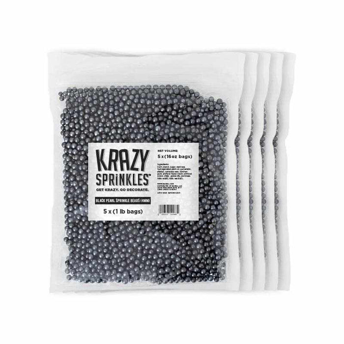 Black Pearl 4mm Beads | Krazy Sprinkles | Bakell