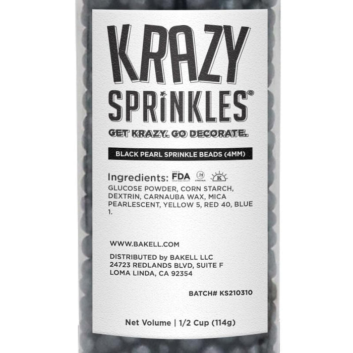 Black Pearl 4mm Beads by Krazy Sprinkles®|Wholesale Sprinkles