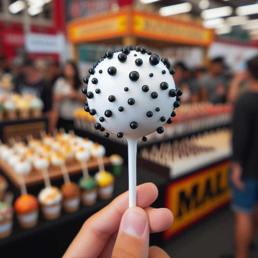 Cakepop covered in Black Pearl Krazy Sprinkles