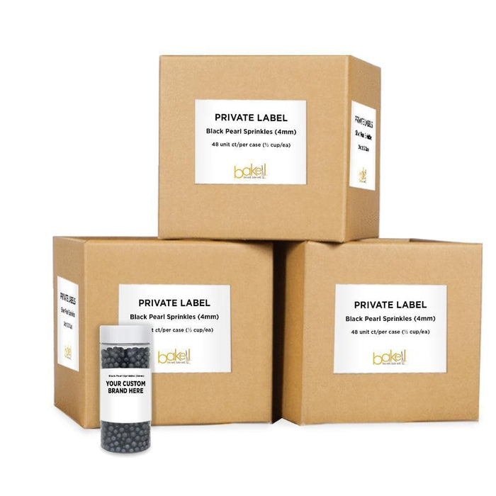 Black Pearl 4mm Beads Sprinkles | Private Label (48 units per/case) | Bakell