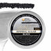 4oz tin of black cocktail rimming sugar with coarse crystals for decorating glass rims.