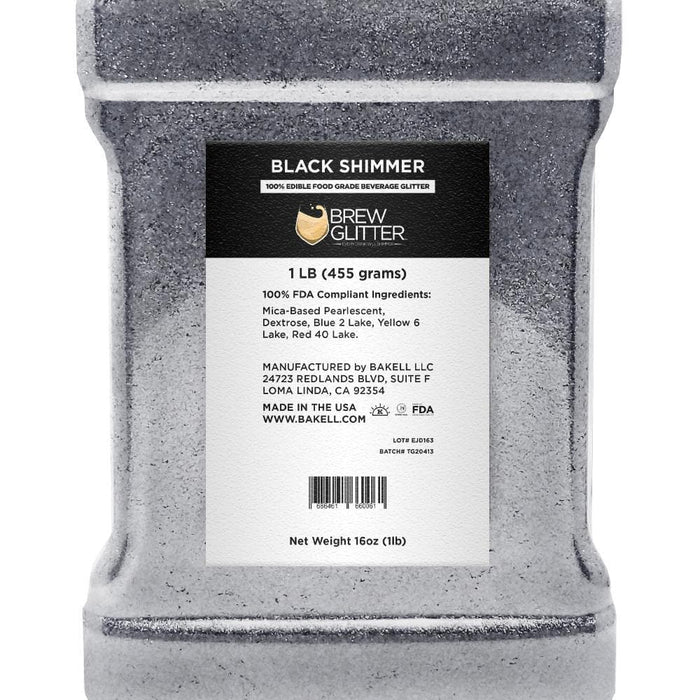 Black Wine & Champagne Glitter, 100% Edible Glitter | Bakell.com