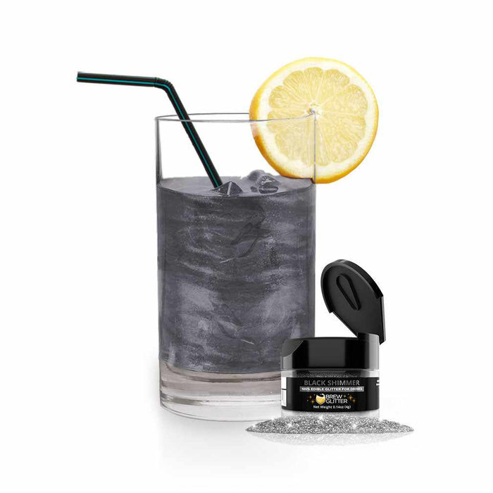 Black Beverage & Drink Glitter, 100% Edible Glitter | Bakell.com