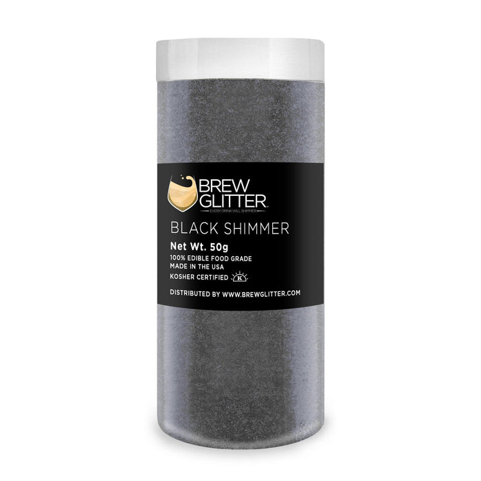 Black Shimmer Edible Glitter, Bulk Size | Beverage & Beer Glitters