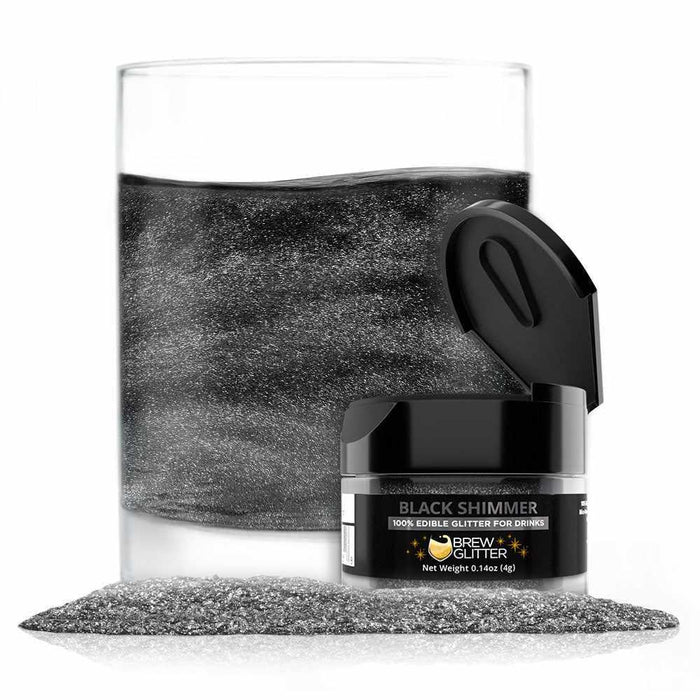 Black Shimmer Edible Glitter for Drinks | Brew Glitter-B2C_Brew Glitter-bakell