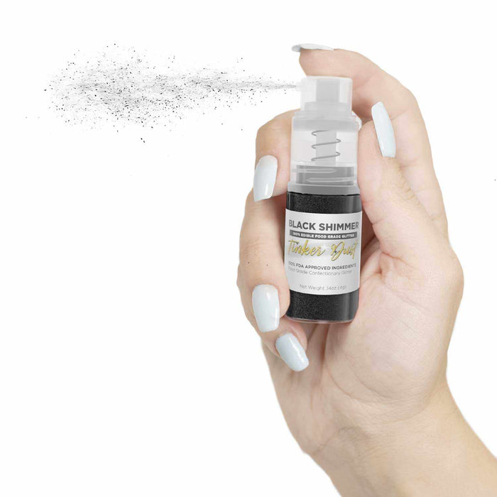 New! Miniature Tinker Dust Spray Pumps | 4g Black Edible Glitter