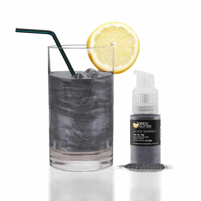 Black Shimmer Edible Glitter Spray Pump | Brew Glitter | Bakell
