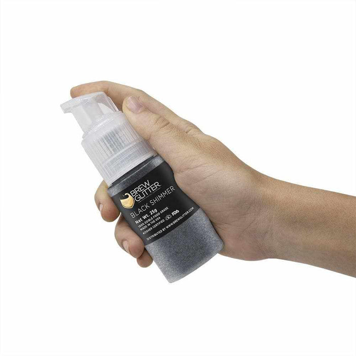 Black Shimmer Edible Glitter Spray Pump | Brew Glitter | Bakell