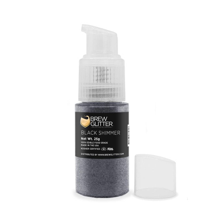 Black Shimmer Edible Glitter Spray Pump | Brew Glitter | Bakell