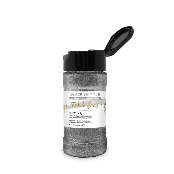 Black Edible Tinker Dust |100% Edible Black Glitter | Bakell
