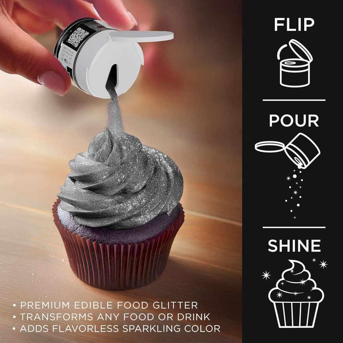 Black Shimmer Edible Glitter | Tinker Dust®-B2C_Tinker Dust-bakell