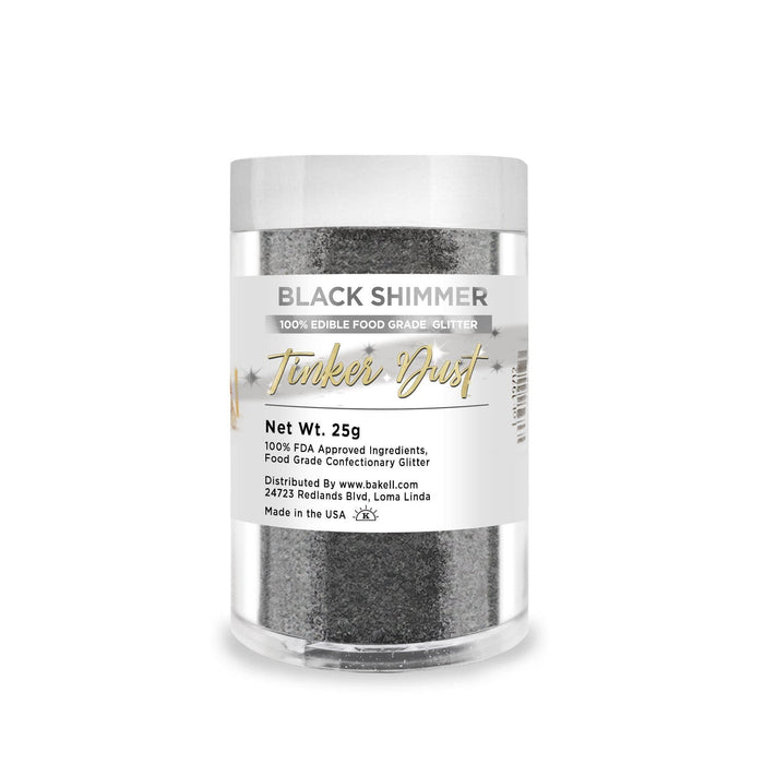 Black Edible Tinker Dust |100% Edible Black Glitter | Bakell