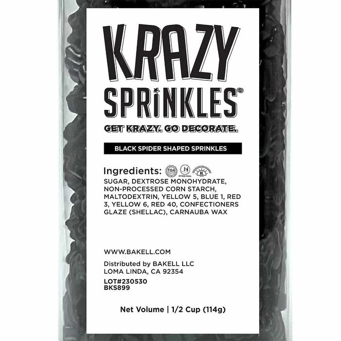 Black Spider Shaped Sprinkles-Shapes_Sprinkles-bakell