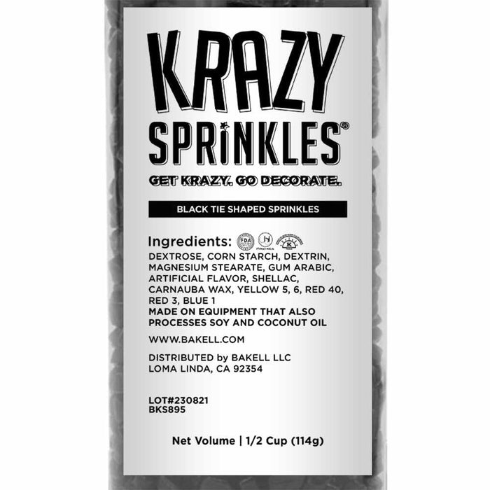 Black Tie Shaped Sprinkles Wholesale (24 units per/ case) | Bakell