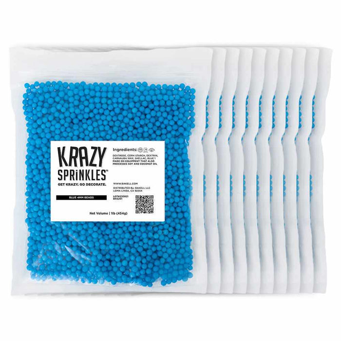 Blue 4mm Sprinkle Beads by Krazy Sprinkles® | Wholesale Sprinkles